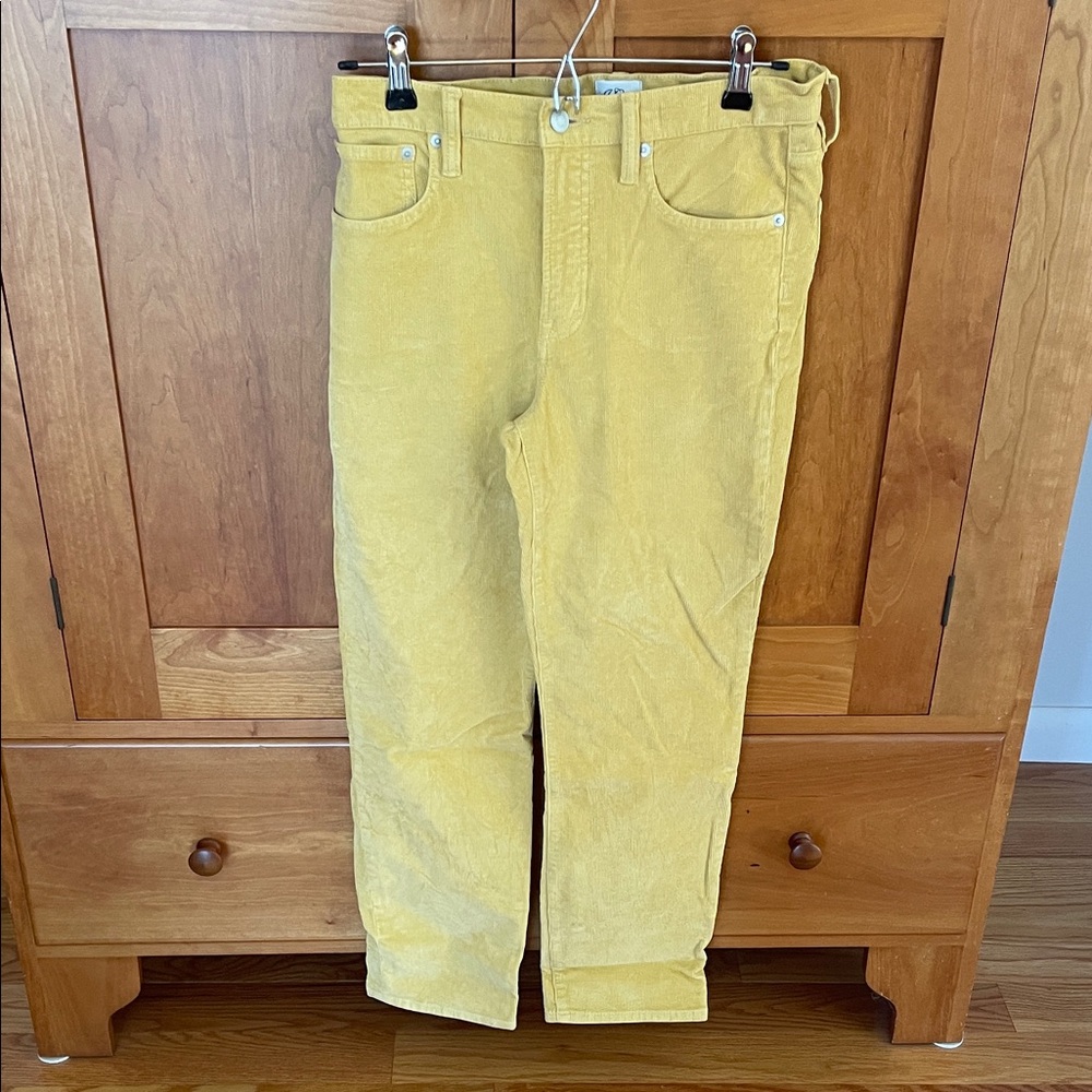 Yellow J Crew Corduroy Pants - Straight Leg